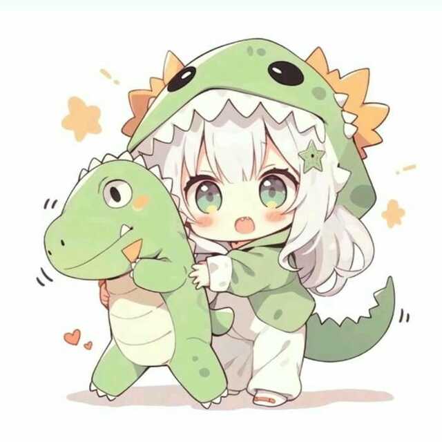 Ảnh avatar khủng long chibi cute