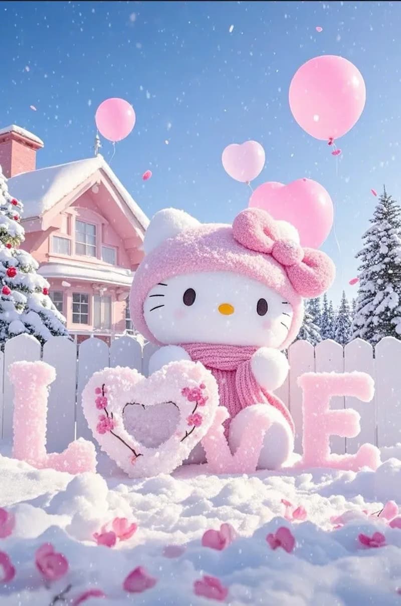 Hình ảnh hello kitty cute được yêu thích bởi sự dễ thương và ngọt ngào