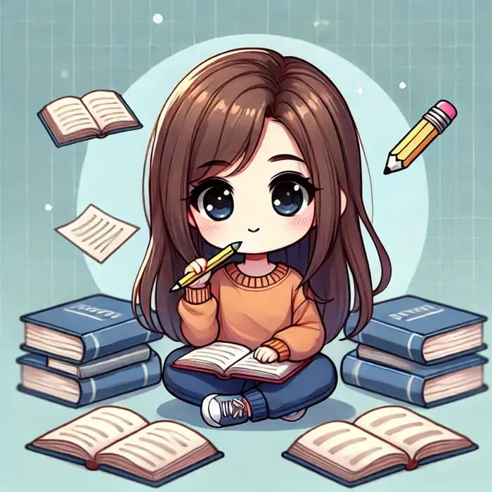Ảnh học sinh chibi nữ siêu đáng yêu