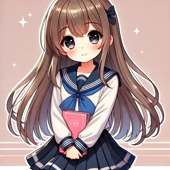 Ảnh học sinh chibi nữ siêu đáng yêu