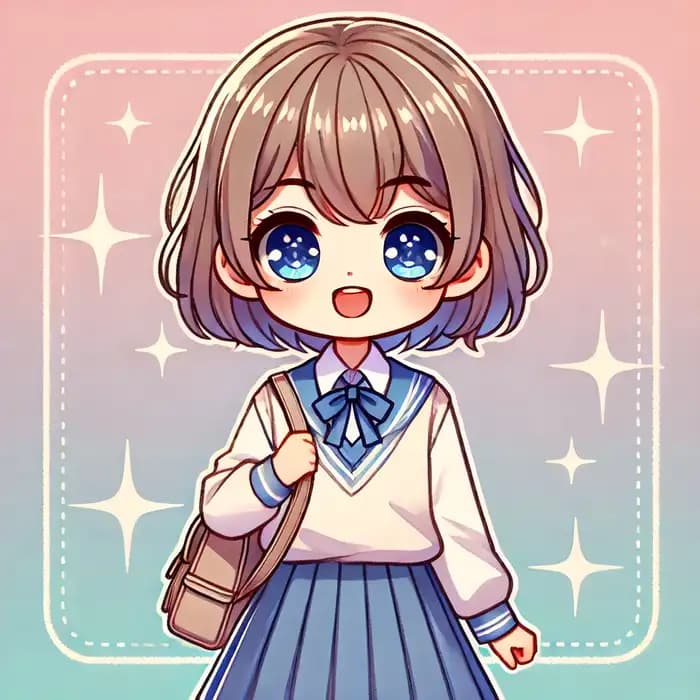 Ảnh học sinh chibi nữ siêu đáng yêu