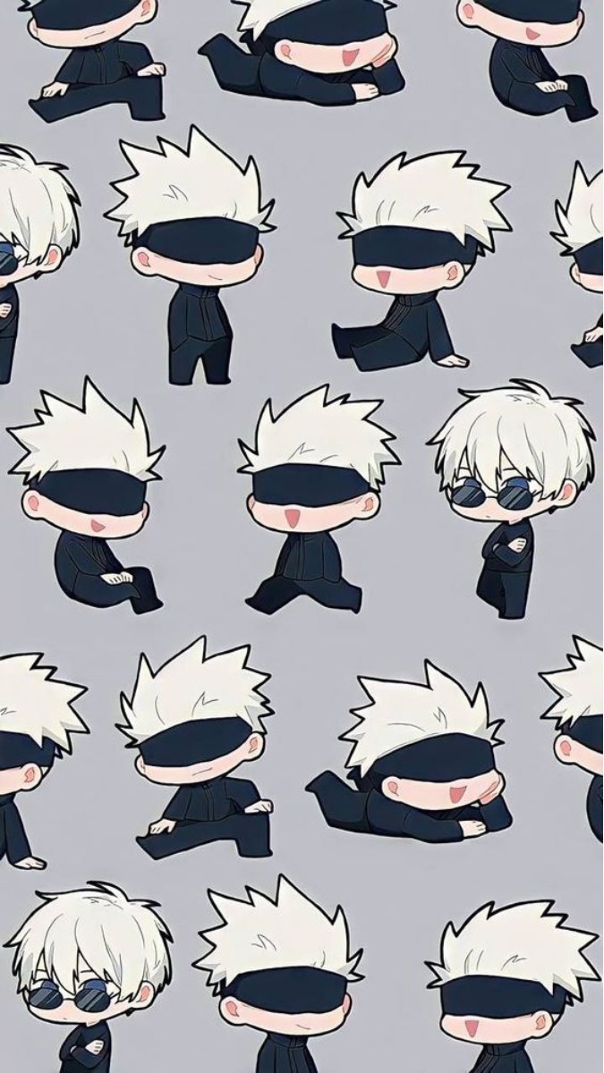 Ảnh nền Gojo Satoru Chibi cute tải về điện thoại