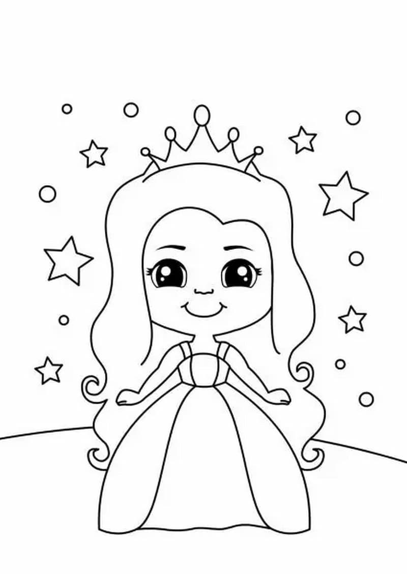 Các mẫu tranh tô màu búp bê giấy cute