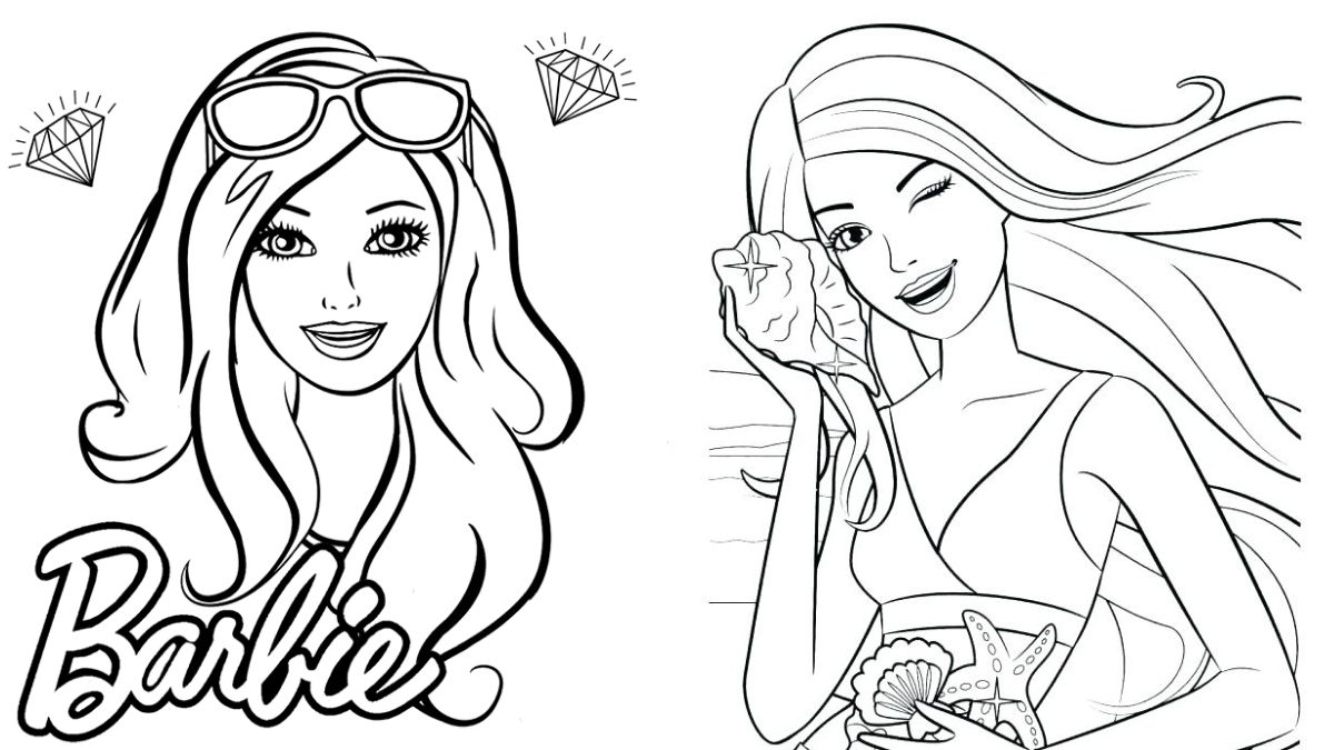 Bộ sưu tập hình công chúa cho bé tô màu barbie