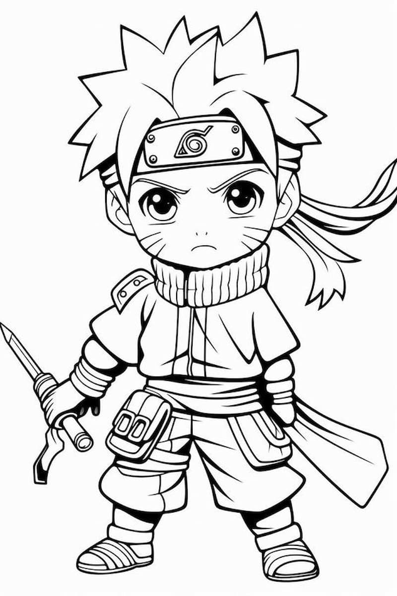 Bộ sưu tập tranh tô màu anime cute chibi