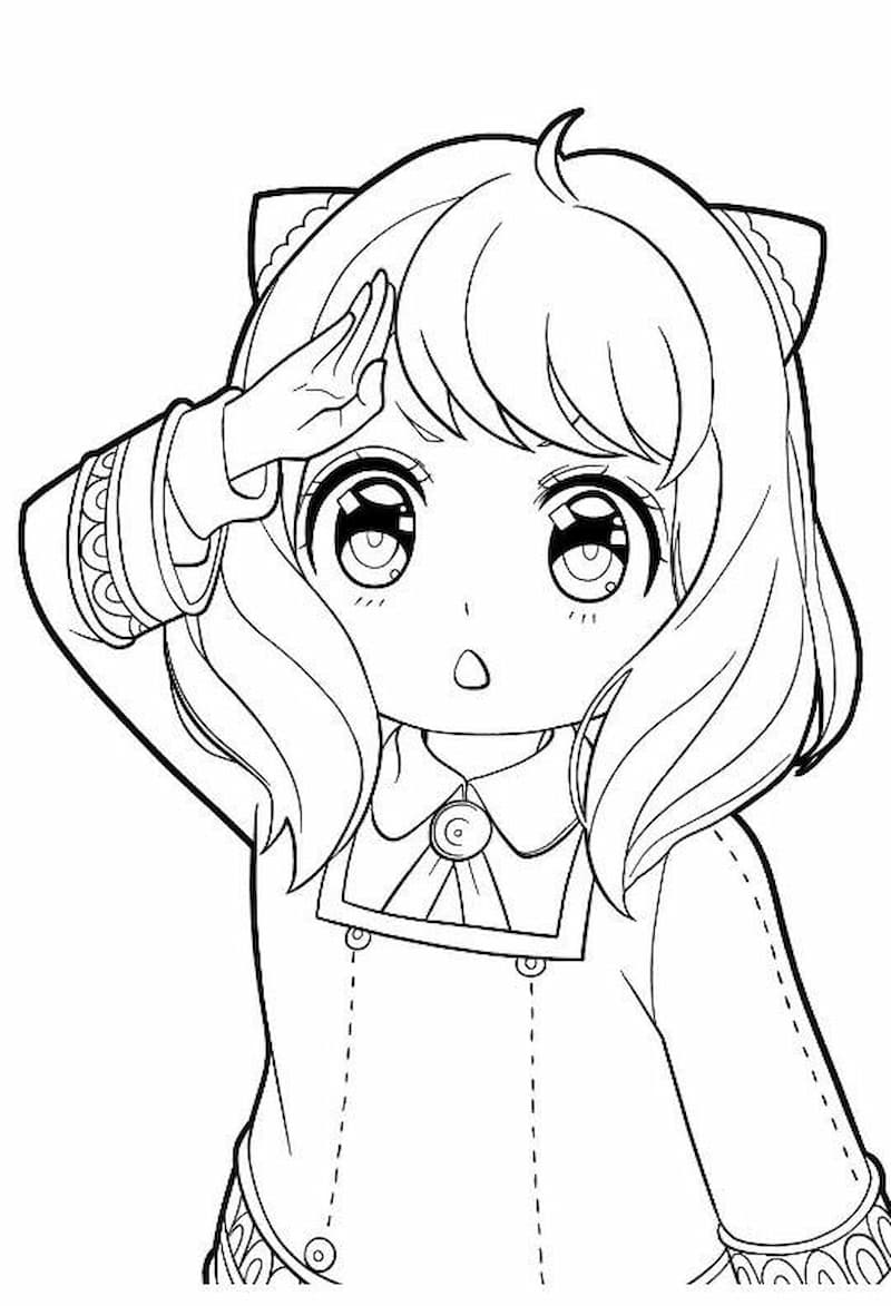 Bộ sưu tập tranh tô màu anime cute chibi