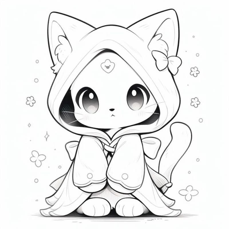 Bộ sưu tập tranh tô màu anime cute chibi