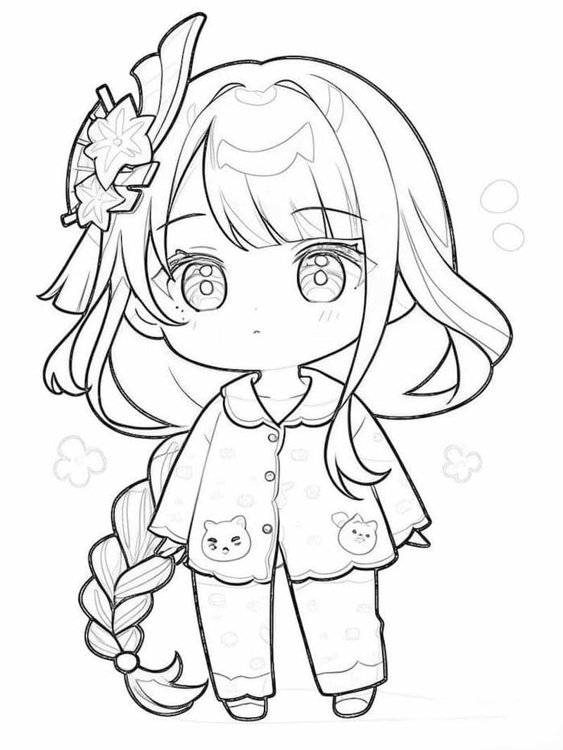 Bộ sưu tập tranh tô màu anime cute chibi