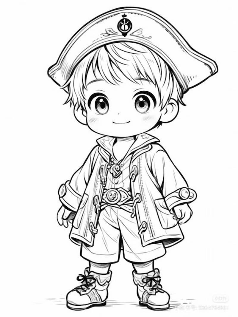 Bộ sưu tập tranh tô màu anime cute đơn giản