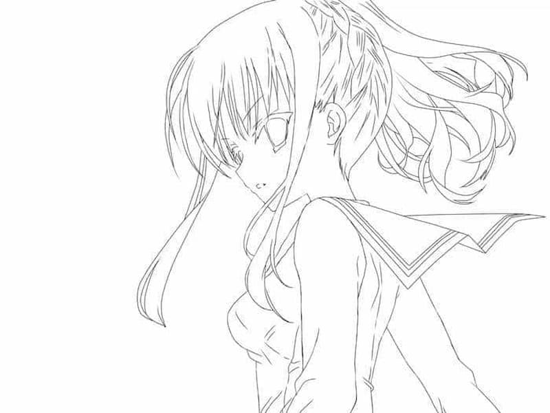 Bộ sưu tập tranh tô màu anime girl ngầu