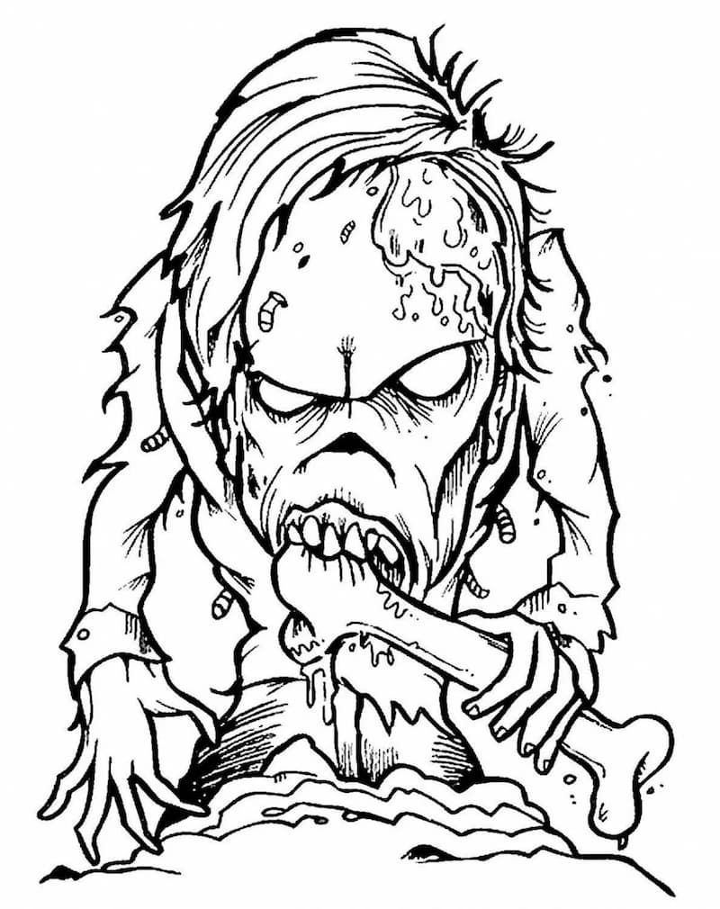Bộ sưu tập tranh tô màu zombie miễn phí tải
