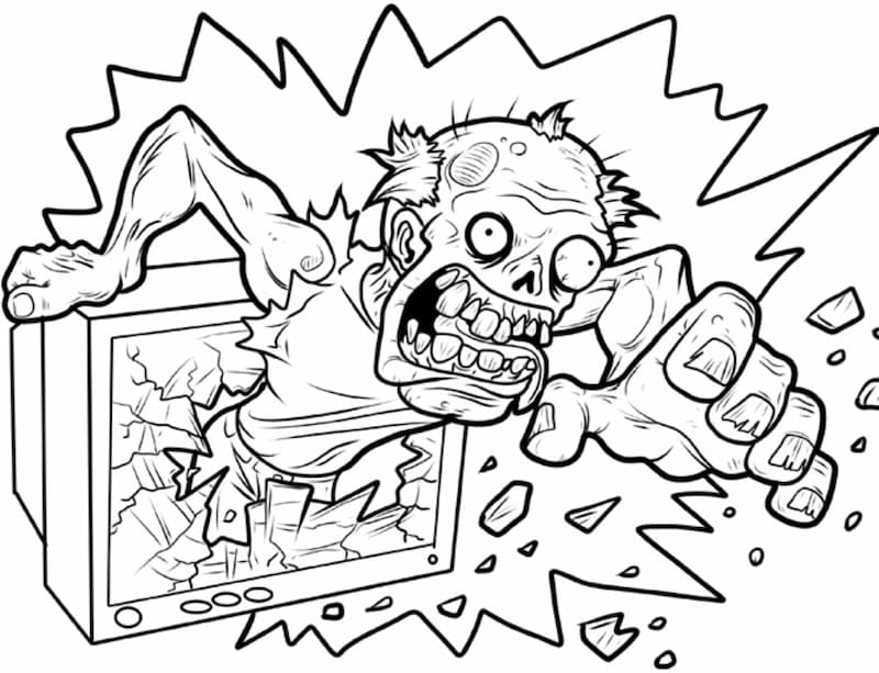Bộ sưu tập tranh tô màu zombie miễn phí tải