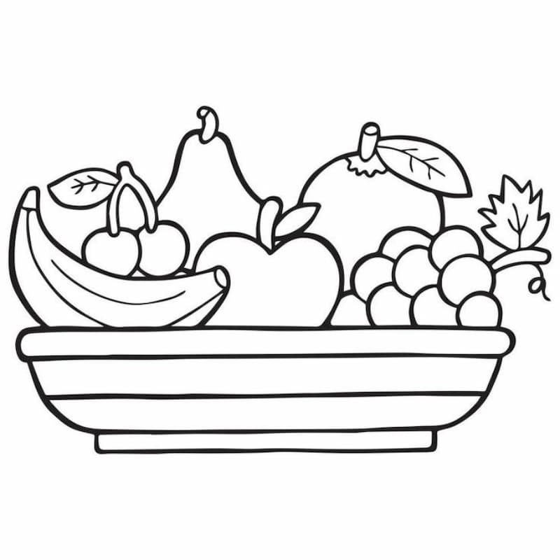 Bộ tranh tô màu trái cây