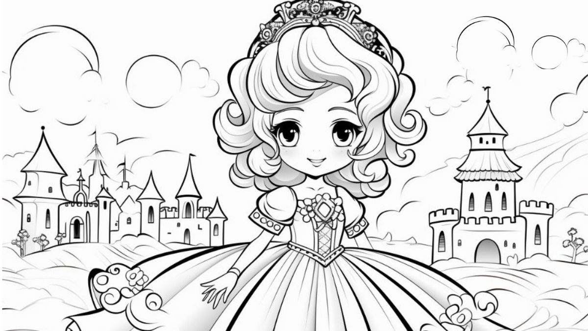 Kho tô màu hình công chúa Chibi