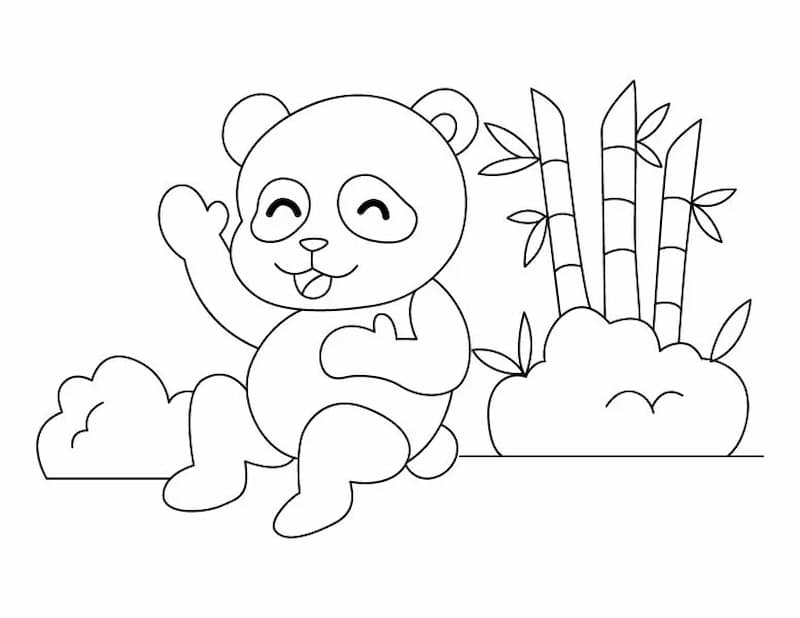 Mẫu hình ảnh tranh tô màu gấu dâu cute miễn phí tải