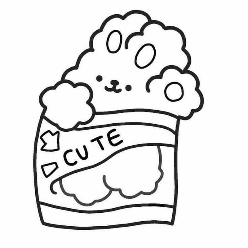 Tải tranh tô màu sticker cute miễn phí