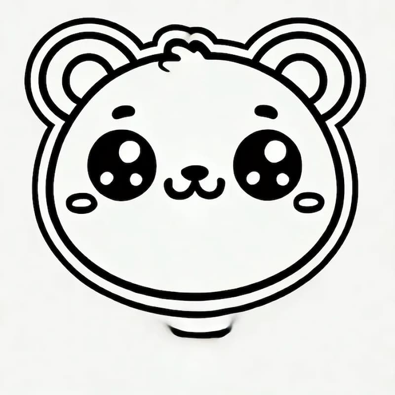Tải tranh tô màu sticker cute miễn phí
