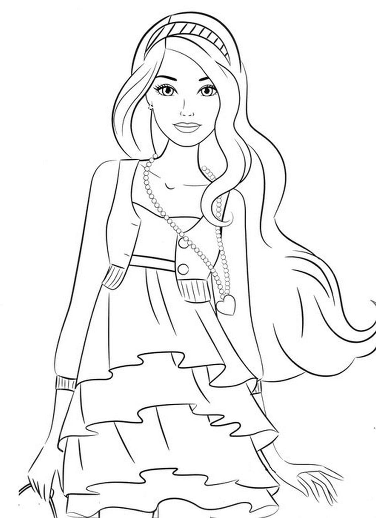 Tổng hợp các mẫu tranh tô màu búp bê barbie