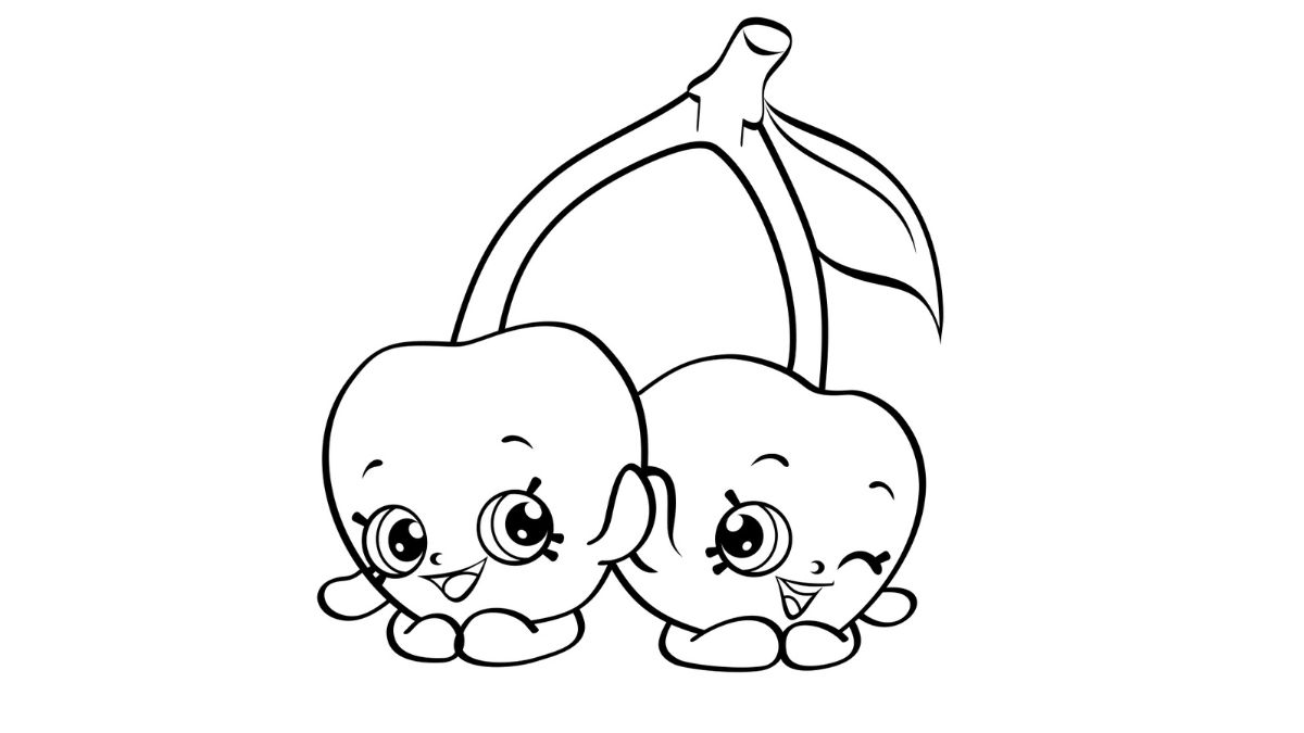 Tranh tô màu cho bé chủ đề hoa quả