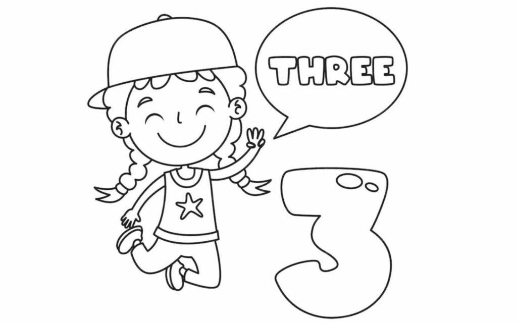 Tranh tô màu cho bé về số đếm