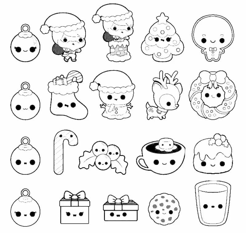 Tranh tô màu đồ ăn cute min đa dạng