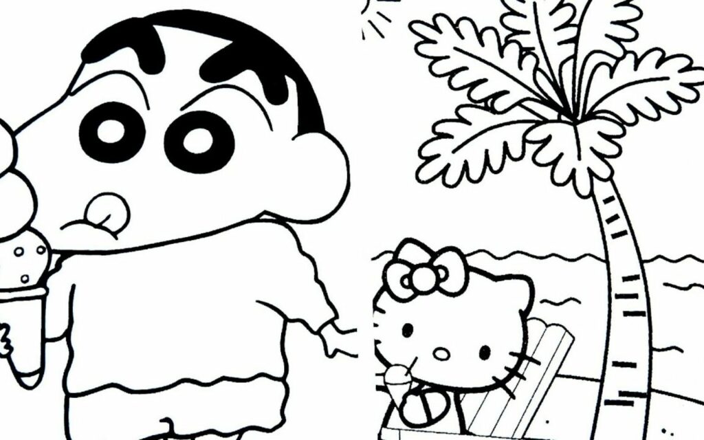 Tranh tô màu hoạt hình cho bé